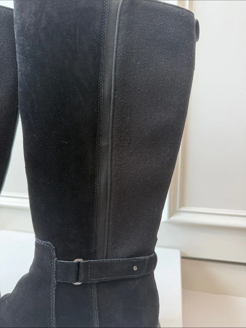 Clarks Black Over-the-Knee Stretch Sock Boots